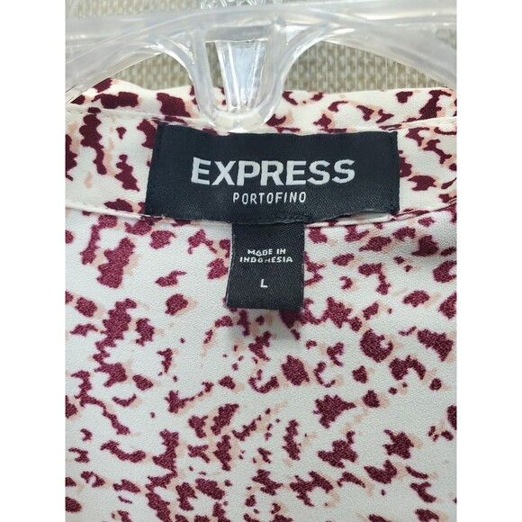 Express Portofino Printed Button-Up Shirt Size Large - Picture 3 of 6